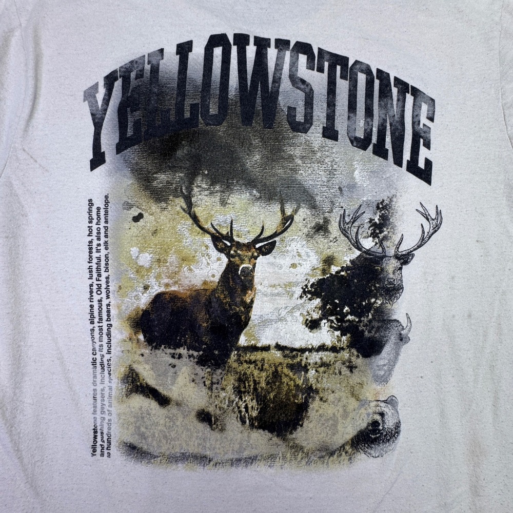 Return‎ to Sender Men's Yellowstone Graphic Tee XXL Deer Antlers National Park